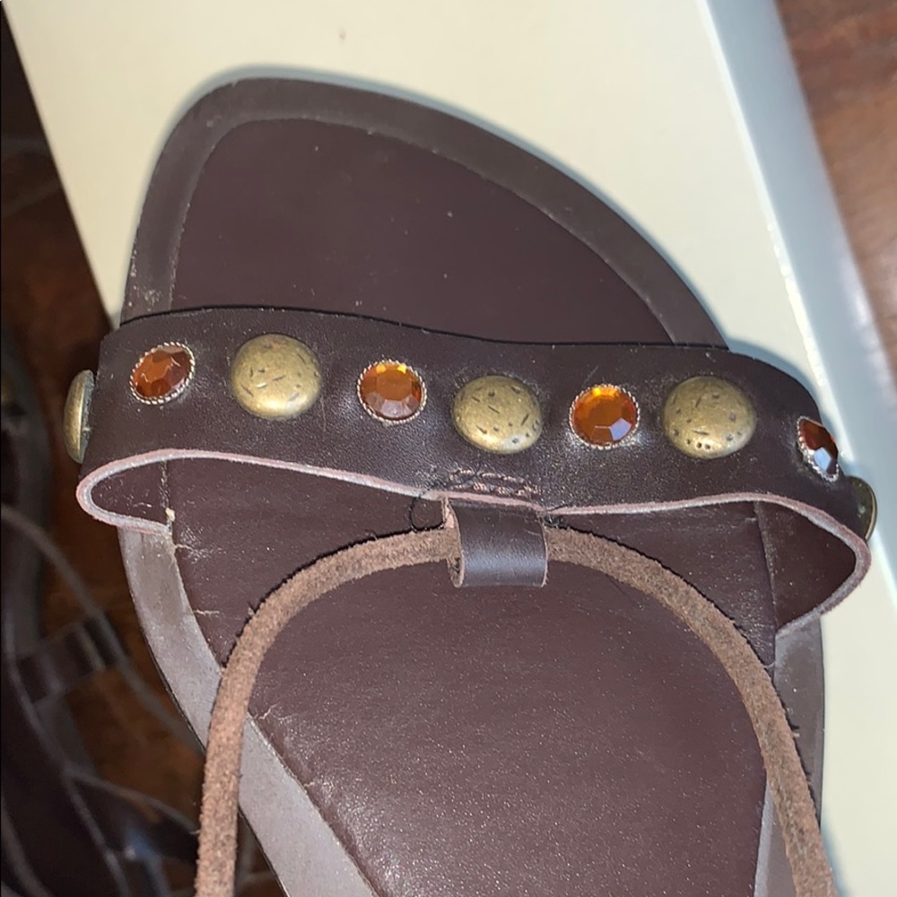 Amanda Smith Dark Brown Leather Gladiator Sandals *2 for $5* - Picture 7 of 12